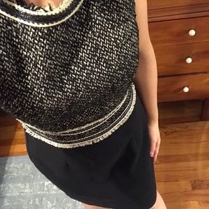 Tweeted French wool dress small